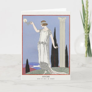 George Barbier, tarjeta de agradecimiento Art Déco
