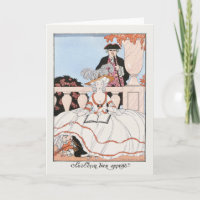George Barbier, tarjeta de agradecimiento Art Déco
