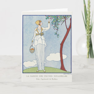 George Barbier, tarjeta de agradecimiento Art Déco