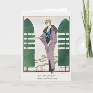 George Barbier, tarjeta de agradecimiento Art Deco