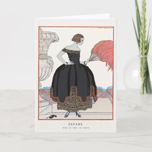 George Barbier, tarjeta de agradecimiento Art Déco (Anverso)