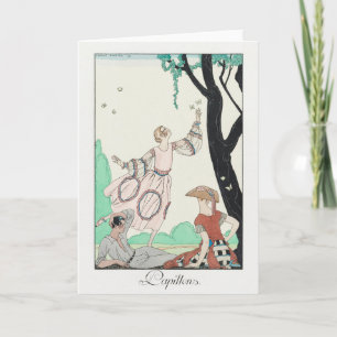 George Barbier, tarjeta de agradecimiento Art Déco