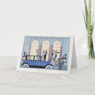 George Barbier, tarjeta de agradecimiento Art Déco