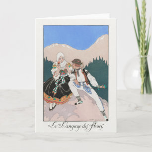 George Barbier, tarjeta de agradecimiento Art Déco