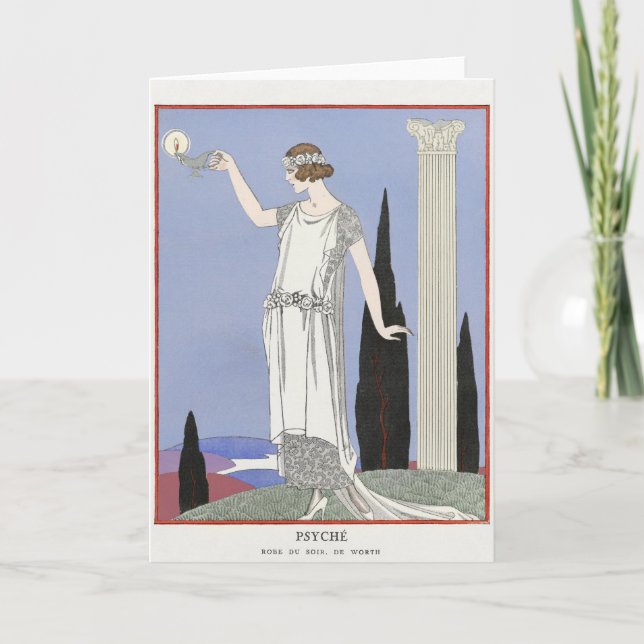 George Barbier, tarjeta de agradecimiento de Art D (Anverso)