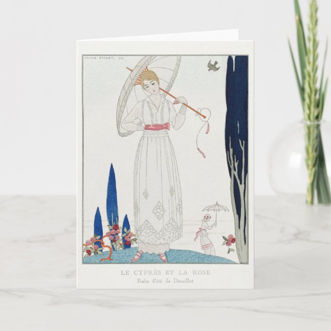 George Barbier, tarjeta de agradecimiento de Art D (Anverso)