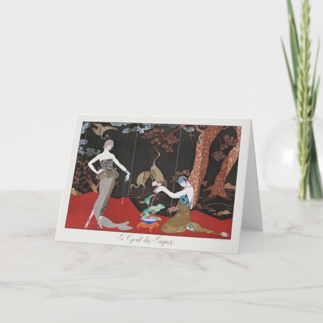 George Barbier, tarjeta de agradecimiento de Art D (Anverso)