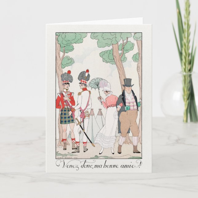 George Barbier, tarjeta de agradecimiento de Art D (Anverso)