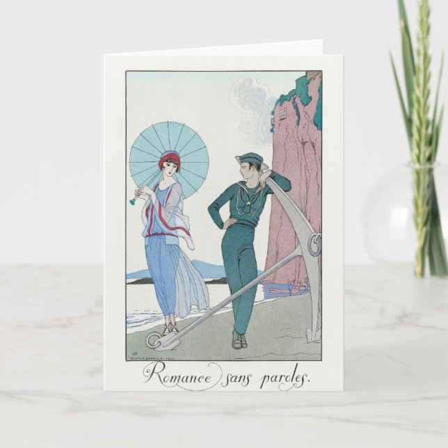 George Barbier, tarjeta de agradecimiento de Art D (Anverso)