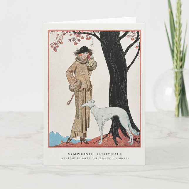 George Barbier, tarjeta de agradecimiento de Art D (Anverso)