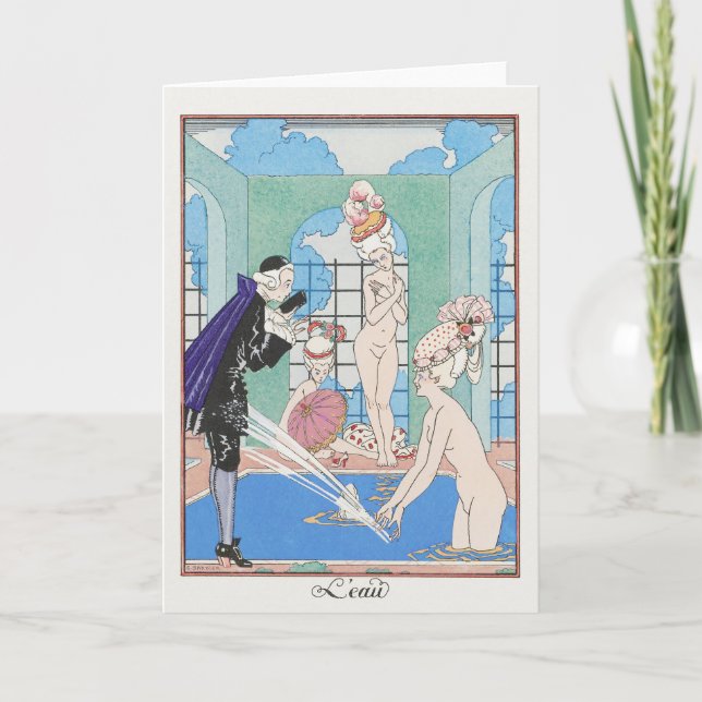 George Barbier, tarjeta de agradecimiento de Art D (Anverso)