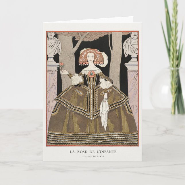 George Barbier, tarjeta de agradecimiento de Art D (Anverso)