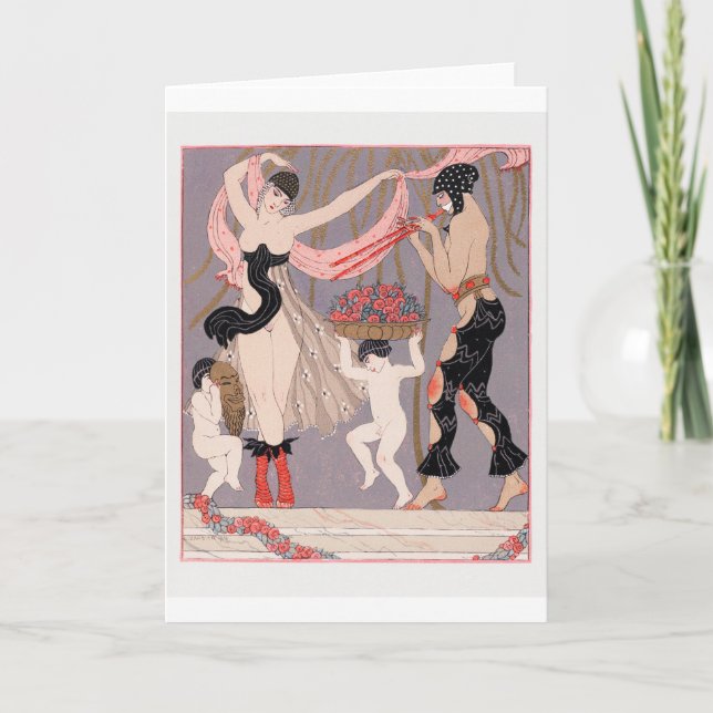 George Barbier, tarjeta de agradecimiento de Art D (Anverso)