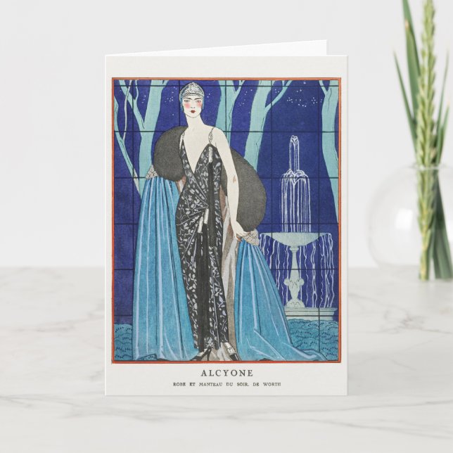 George Barbier, tarjeta de agradecimiento de Art D (Anverso)