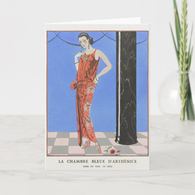 George Barbier, tarjeta de agradecimiento de Art D (Anverso)
