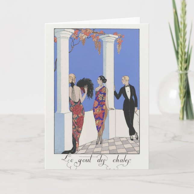 George Barbier, tarjeta de agradecimiento de Art D (Anverso)