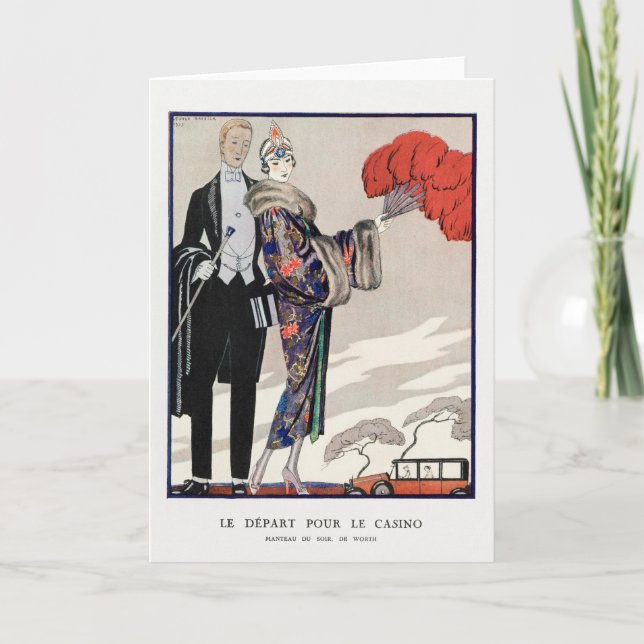 George Barbier, tarjeta de agradecimiento de Art D (Anverso)