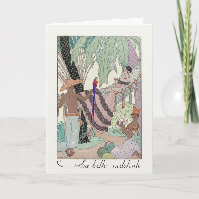 George Barbier, tarjeta de agradecimiento de Art D (Anverso)