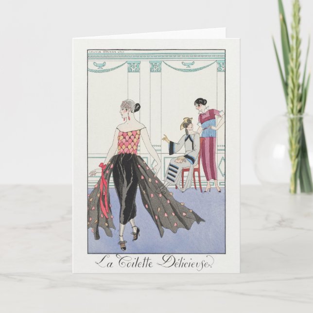 George Barbier, tarjeta de agradecimiento de Art D (Anverso)