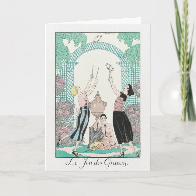George Barbier, tarjeta de agradecimiento de Art D (Anverso)