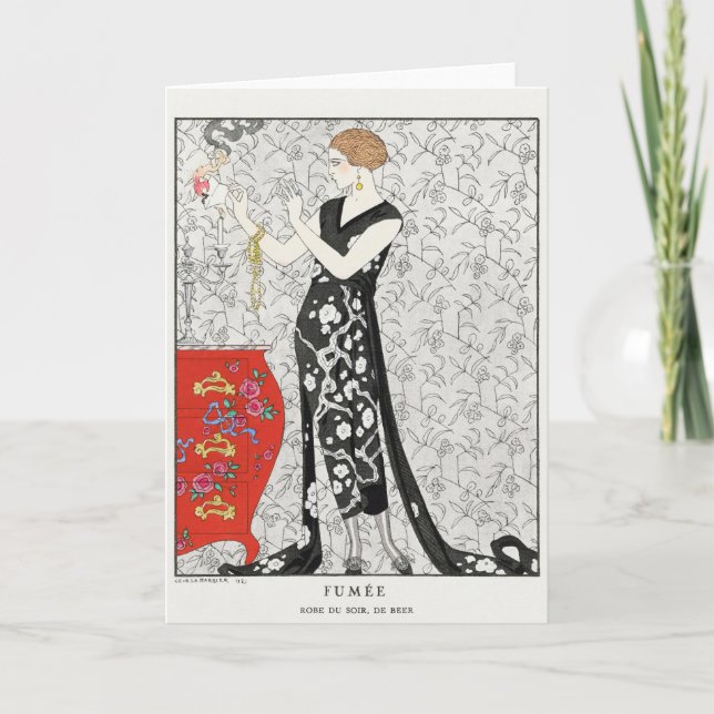 George Barbier, tarjeta de agradecimiento de Art D (Anverso)