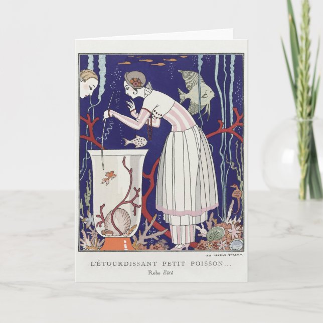 George Barbier, tarjeta de agradecimiento de Art D (Anverso)