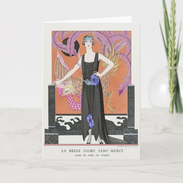 George Barbier, tarjeta de agradecimiento de Art D (Anverso)