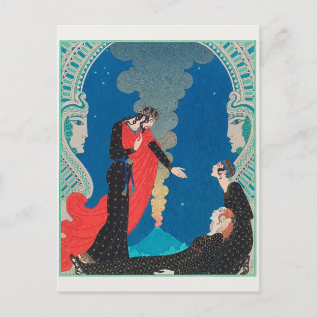 George Barbier, Tarjeta postal Art Déco (Anverso)