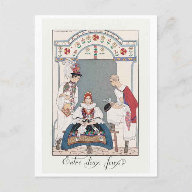 George Barbier, tarjeta postal Art Deco (Anverso)