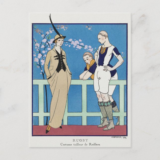 George Barbier, tarjeta postal Art Deco (Anverso)