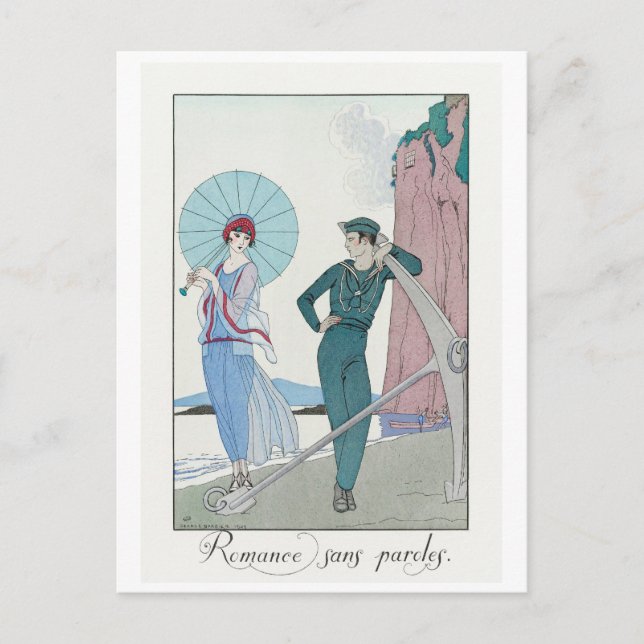 George Barbier, tarjeta postal Art Deco (Anverso)