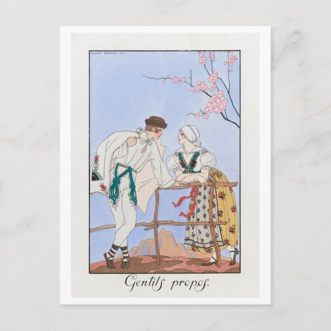 George Barbier, tarjeta postal Art Deco (Anverso)