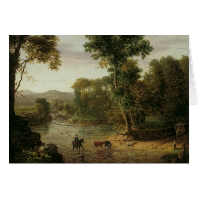 George Inness - Cruzando el Ford (Anverso (Horizontal))