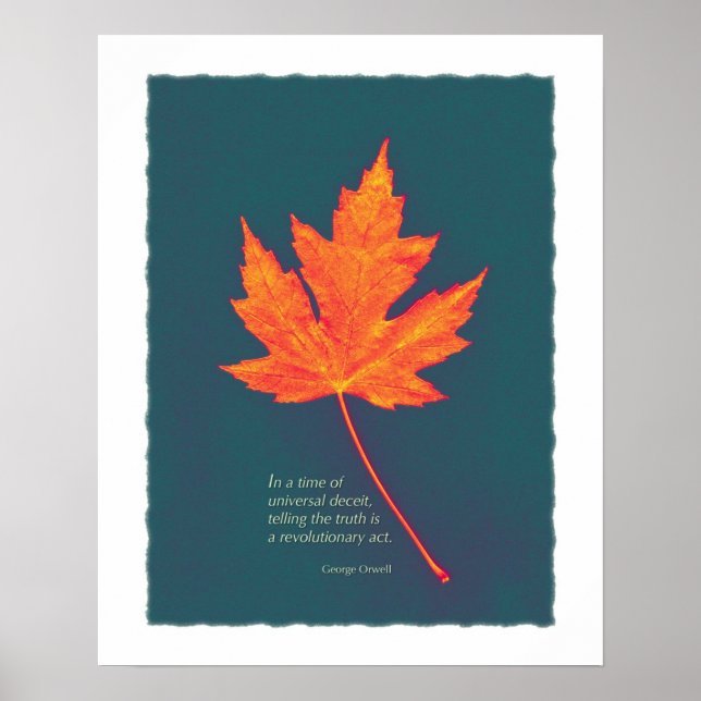 George Orwell Truth Poster de arte (Frente)