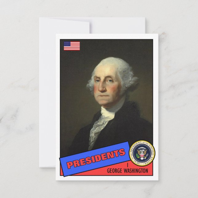 George Washington Baseball Card (Anverso)