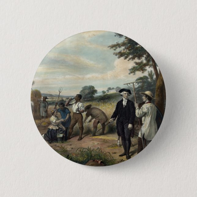 George Washington como botón de granjero (Anverso)