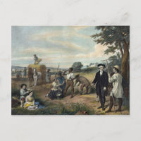 George Washington como postal de un agricultor