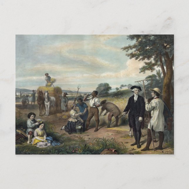 George Washington como postal de un agricultor (Anverso)