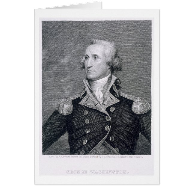 George Washington, grabado por Asher Brown Durand (Frente)