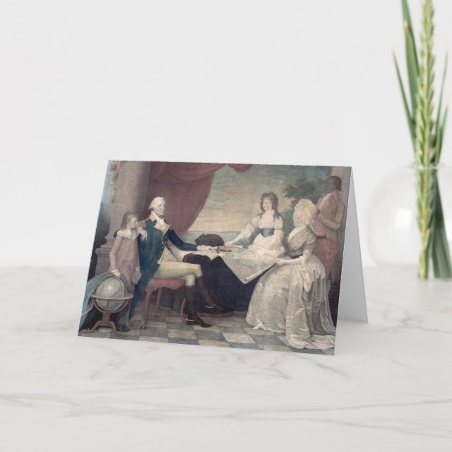 George Washington y su tarjeta de felicitación de (Anverso)