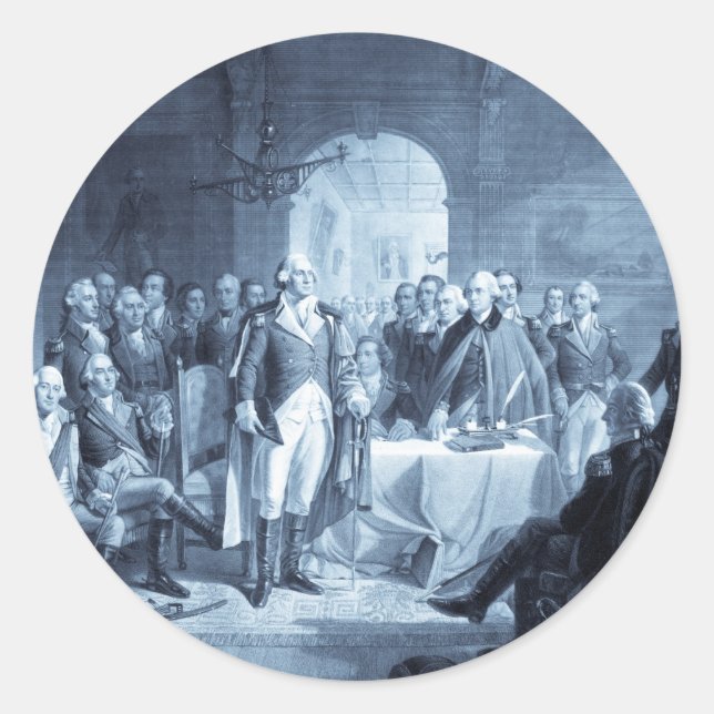George Washington y sus pegatinas generales (Anverso)