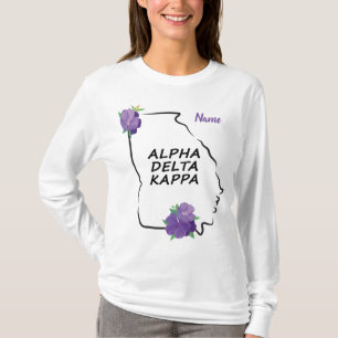 Georgia Alpha Delta Kappa camiseta casual con nomb