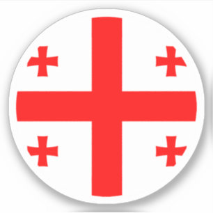 Georgia Flag Round Pegatina