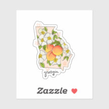 Georgia Pegatina de Estado ilustrado