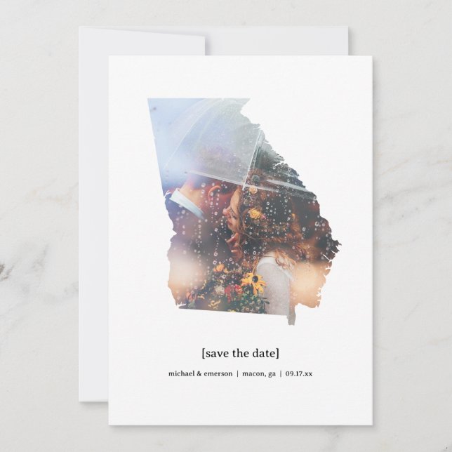 Georgia Salva la tarjeta fotográfica de fecha (Anverso)