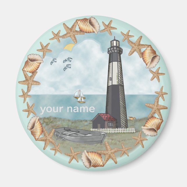Georgia Shells Lighthouse imán  (Frente)
