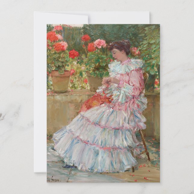 Geranios | Childe Hassam (Anverso)