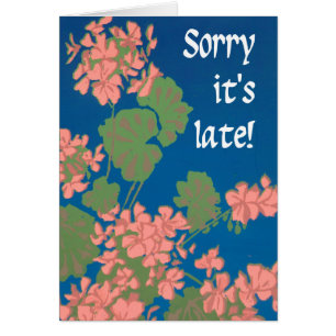 Geranios rosa salmón en azul profundo, tardíos