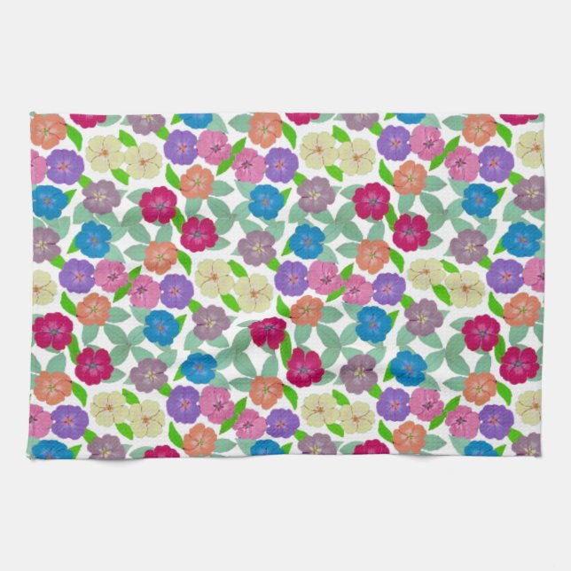 Geranium Flowers Kitchen Toalla (Horizontal)