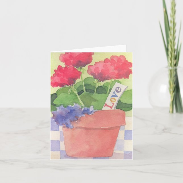 Geranium Love - Tarjeta de nota (Anverso)